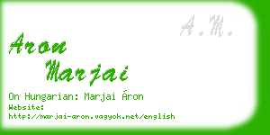 aron marjai business card